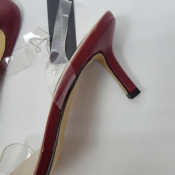 French Connection Womens Tia Heeled Sandal Red Clear Straps Heels Different Sz. - Picture 12 of 15